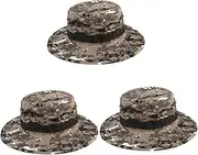 [Sosoport] 2pcs Mens Outdoor Sun Hat Outdoor Hat Camo Hat Bucket Hats for Men Hat for Outside Outdoor Sun Cap Camouflage Sun Hat Outdoor Sun Protection Cap Fisherman's Hat Hiking Hat Blush