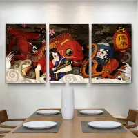 在飛比找蝦皮商城精選優惠-日式可愛日本浮世繪達摩掛畫日料餐廳裝飾畫日式酒店榻榻米掛畫客