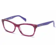 Diesel Womens DL5073 Designer Blue Light Glasses Pink Marble Crystal Purple 53mm