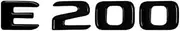 SCPCKZETZN Car 3D Trunk Letters Logo Badge Emblem Decal Sticker Fit for Mercedes Fit for Benz E Class E43 E53 E63 E200 E260 E300 4 Matic W212 W213 W222(E200)