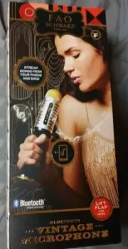 FAO Schwarz Bluetooth Vintage Microphone With Built In Speaker. Brand New.