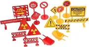 JOINPAYA Early Learning Toys 2 Sets Mini Traffic Road Signs Cones Abs Material Safe for Children