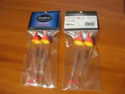 2 Packs Sheffield Crystal Clear Plastic Fishing Float Bobbers 11.0 Gram Orange
