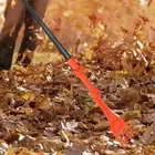 Garden Leaf Rake with 16.5inch Extension Pole Pivoting Head