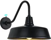 Gooseneck Barn-Lights Outdoor Fixture - 15 Inch Farm Style Black Large Lighting
