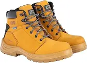 [OX] Attitude Honey Nubuck Leather Safety Work Boots - Size 12, Slip & Water Resistance, Breathable Mesh Lining, Fiberglass Toecap for Extra Protection, Non Metallic Anti Penetration Insole Sheet