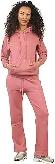 [imporio 11] Women’s 2 Piece Pullover Hoodie and Open Hem Sweatpants Set – Ladies Casual Tracksuit Loungewear Outfit UK S-XL