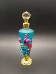 Empty Perfume Bottle Peacock Refillable Vintage Antique Bottle 30ML