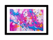 Blue Purple Dripping Color Framed Art Framed print Art Poster
