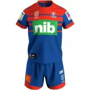 Newcastle Knights NRL Toddler/infant Home Jersey Set With Shorts ISC BNWTS