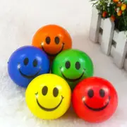 4Pcs/lot 6.3cm Smile Face Foam Ball Squeeze Stress Ball Relief Toy Soft Ball