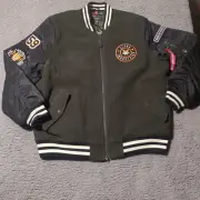 Men’s Alpha Industries MA-1 Wool Varsity Bomber Jacket Army Green 2xl $275