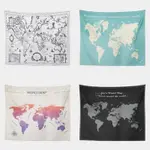INS 地圖系列 歐美掛布 黑白彩色 世界地圖 牆面裝飾 背景 臥室 書房 掛毯