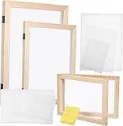 FUNOMOCYA 1Set Paper Making Kit with Wooden Frame Mould and Deckle Absorbent Craft Supplies for DIY Paper Projects for School and Party Activities