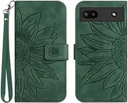 Case for Google Pixel 7, Wallet Case with Credit Card Holder Slots Kickstand Flip Folio Leather Magnetic Wallet Case for Google Pixel 7-Dark Green