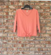 Old Navy Peach Elbow Sleeve Top NWT