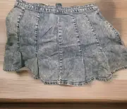 NWT No Boundries Deadstock Stonewashed Denim Mini Skirt Indie Sleeze Grunge
