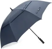 68 Inch Automatic Open Golf Umbrella Extra Large Oversize Double Canopy Vented W