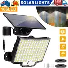 106 LED Solar Motion Sensor Light Outdoor IP65 Wall Security Garden Flood Lamps