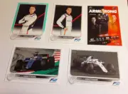 2022 Topps Formula 1 F1 Flagship Marcus Armstrong Aqua /199 #84 Hitech + 4 Cards