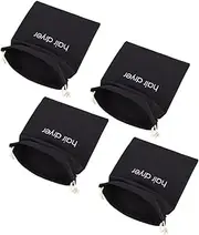 Travel Essential 4 Pack Hair Dryer Bags Drawstrings Compact Canvas Storage for Hair Dryer Jewelry