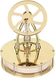 Respicefinem Gold Stirling Engine Motor Model for Educational Purposes Ideal for Children S Science Projects Physical Machine Learning and As Birthday Gifts with Simple Low Noise