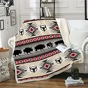 MAHOME Southwest Native American Throw Blanket, Indian Tribal Aztec Ultra Soft Cozy Blanket Geometry Pattern Travel Couch Bed Plush Blanket (51x59(130x150cm)), 51 in x 59 in (130 x 150 cm)
