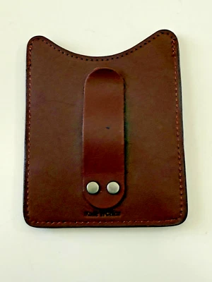 Vintage Front Pocket Faux Leather Golf Classic Money Clip Men Wallet Brown NEW