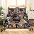 Duvet Cover King Size Wildlife Bird Pheasant Bedding Set Hunting Turkey