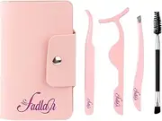 Eyelash Applicator Tool 4-in-1 Lash Applicator Tool Set with Eyelash Extension Tweezers, Brush Eye Lash Applicator Tools DIY Eyelash Extension Tweezers Kit for Beginners Eyelash Extensions Tool