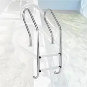Swimming Pool Ladder,2/3 Step Stainless Steel Dock Ladder,Pool Pedal Ladder,Pool Steps for In-Ground Swimming Pools,Load-Bearing 220ibs(2 Step)
