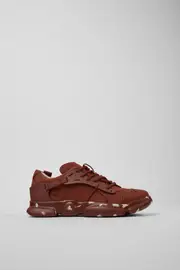 Karst Red nubuck and textile sneakers for women