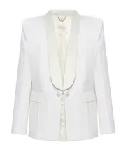 shawl-collar blazer UK8,UK6 ivory