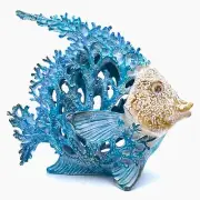 Beach Coastal Decor Coral Reef Angelfish Home Office Desk Decor Sculpture Sta...
