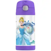 THERMOS Funtainer 355ml S/S Vacuum Insulated Beverage Bottle Disney Princess!