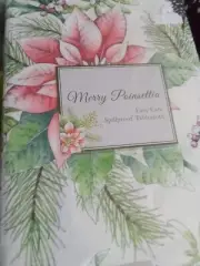 Merry Poinsettia Oval Kitchen Tablecloth