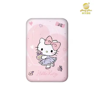 【Hong Man】三麗鷗 Hello Kitty 多功能快充磁吸無線行動電源 KT跳舞甜心