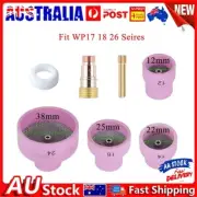 7Pcs TIG Wel Ding Torch Stubby Gas Lens Ceramic Cup Kit For TIG WP-17 WP18 WP26