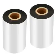 4.33"x918' Wax Thermal Transfer Ribbon, 2 Roll 1" Core Ink Out Ribbon, Black