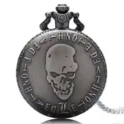 Classic Skull Head Design Men Women Quartz Pocket Watch Pocket Watch Long Chain