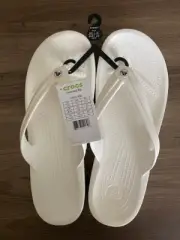 ⭐️NWT⭐️ Crocs Crocband Flip Flops Mens Sz 13 White 11033-100