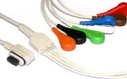 GE Seer Light 2008594-004 7-lead ECG holter cable and Leadwire AHA Snap