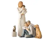 Willow Tree Family Child of My Heart That's My Dad Cat (Dark) Love Dog (Light)