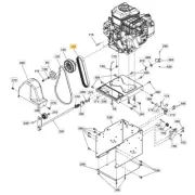 Belt Original Stiga for Snowplow Snow Flake - Snow Power 1812-2515-01