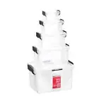 5PC Box Sweden Mini Stacker Box Storage Holder Organiser Containers Set Clear