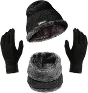 [Boldfit] Winter Cap for Women Woolen Winter Cap for Men with Neck Warmer & Gloves Set Beanie Cap for Men Winter Wear Woolen Cap for Women Thermal Cap Winter Wear for Men Beanies Cap