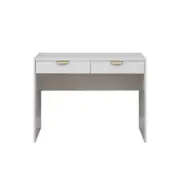 European Cabinetry White Slim Shaker Pull Brass Handles Odessa Desk