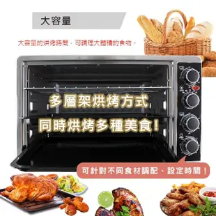 【晶工牌】43L雙溫控不鏽鋼旋風烤箱(JK-7450)