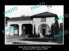 OLD LARGE HISTORIC PHOTO OF SANTA ANA CALIFORNIA FIRE DEPARTMENT STATION 1929