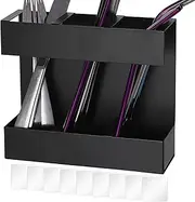 Straw Storage - Adhesive Straw Storage Cabinet | Reusable 3 Grid Slim Wall Mounted Rack for Cupboard Party Kitchen Pantry Home Wall Fridge Drinking